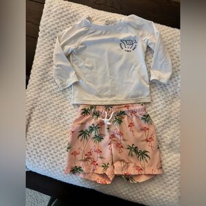 Old Navy Tropical Print Swim Set